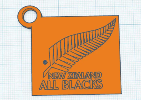 Móc khóa logo All Blacks - Món quà cho fan bóng bầu dục New Zealand - Image 2