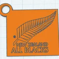 Móc khóa logo All Blacks - Món quà cho fan bóng bầu dục New Zealand - Thumbnail 2