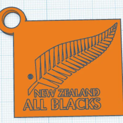 Móc khóa logo All Blacks - Món quà cho fan bóng bầu dục New Zealand