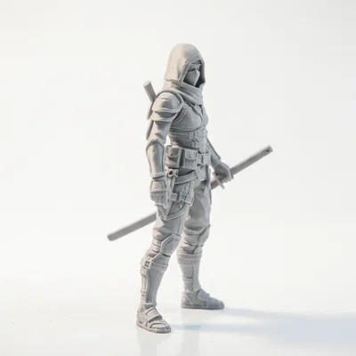 Mô hình Nữ Ninja - Tượng nhân vật nữ 3D in ấn