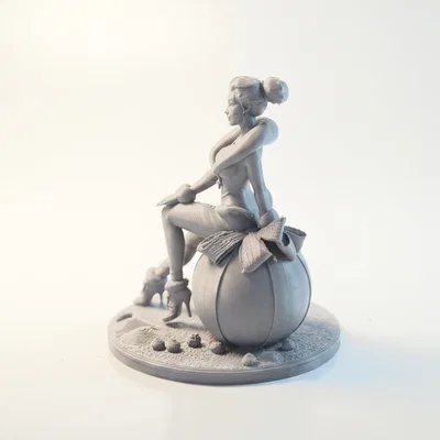 Mô hình 3D Quý Cô Trên Quả Châu Giáng Sinh - Tệp STL Tinh Xảo