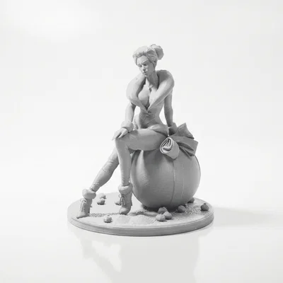 Mô hình 3D Quý Cô Trên Quả Châu Giáng Sinh - Tệp STL Tinh Xảo