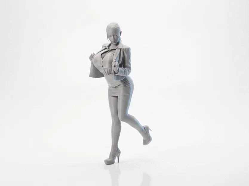 Mô hình tượng nữ 3D Lady Opening Jacket in 3D - Image 2