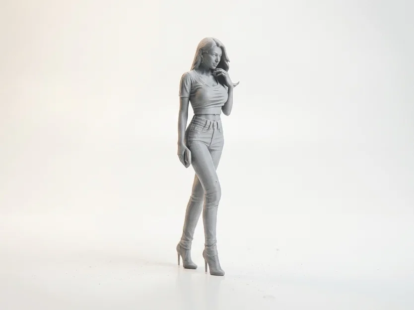 Mô hình tượng cô gái vuốt tóc - Mẫu in 3D tinh tế - Image 2