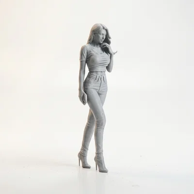 Mô hình tượng cô gái vuốt tóc - Mẫu in 3D tinh tế
