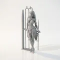 Mô hình 3D tượng cô gái với dáng vẻ thanh lịch, duyên dáng - Thumbnail 1