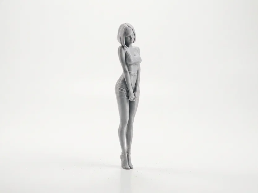 Mô hình 3D quý cô váy bay duyên dáng - Image 2