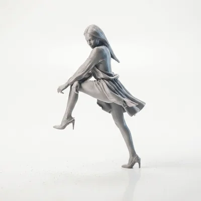 Mô hình 3D Tượng Nữ Nghệ Thuật Dáng Đứng Co Chân In 3D