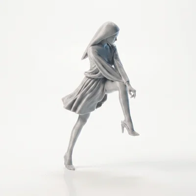 Mô hình 3D Tượng Nữ Nghệ Thuật Dáng Đứng Co Chân In 3D