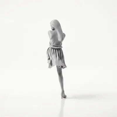 Mô hình 3D Tượng Nữ Nghệ Thuật Dáng Đứng Co Chân In 3D