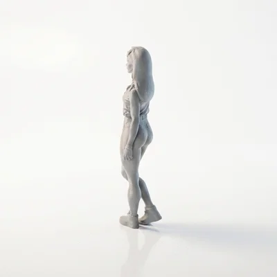 Mô hình 3D tượng nữ nhân vật chào kiểu Lady Salute