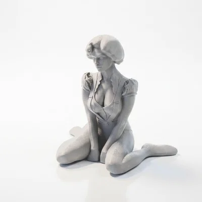 Mô hình 3D tượng nữ nhân ngồi trên sàn - Lady Sat On Floor