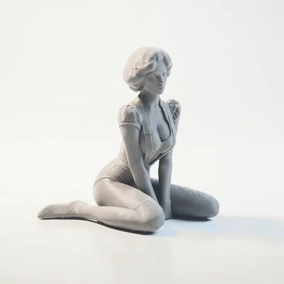 Mô hình 3D tượng nữ nhân ngồi trên sàn - Lady Sat On Floor