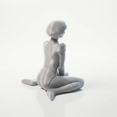 Mô hình 3D tượng nữ nhân ngồi trên sàn - Lady Sat On Floor