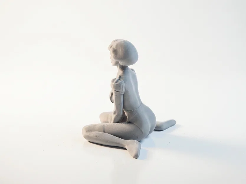 Mô hình 3D tượng nữ nhân ngồi trên sàn - Lady Sat On Floor - Image 4