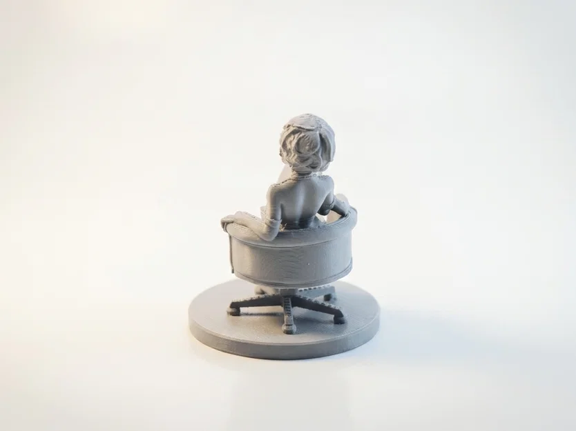 Mô hình 3D Nữ Nhân Viên Văn Phòng Ngồi Ghế (Lady Sat On Office Chair) - Image 4