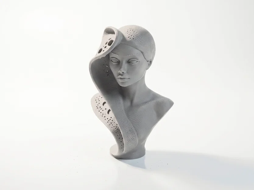 Tượng Bán Thân Nữ Thanh Lịch - Mẫu In 3D Sắc Sảo - Image 1
