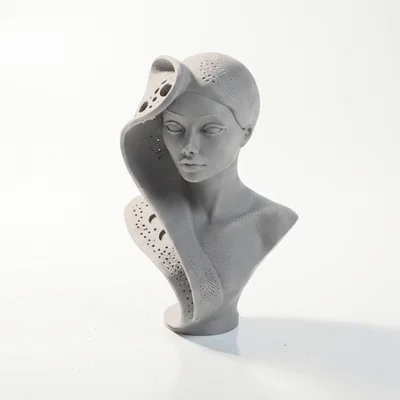 Tượng Bán Thân Nữ Thanh Lịch - Mẫu In 3D Sắc Sảo