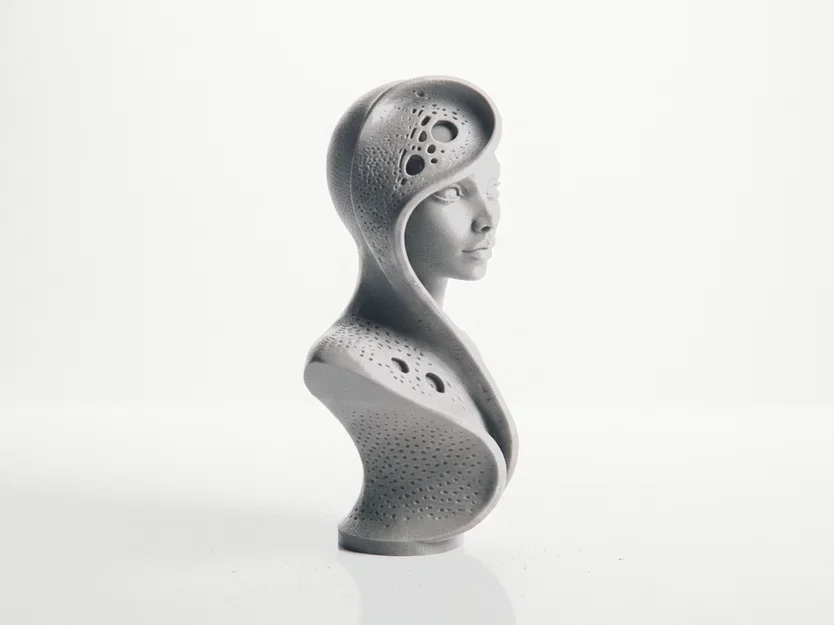 Tượng Bán Thân Nữ Thanh Lịch - Mẫu In 3D Sắc Sảo - Image 2