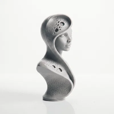 Tượng Bán Thân Nữ Thanh Lịch - Mẫu In 3D Sắc Sảo