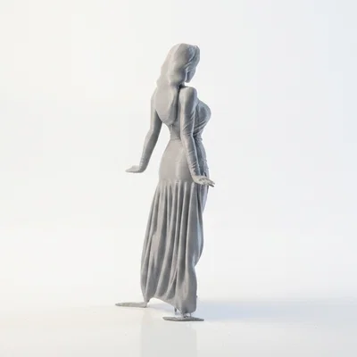 Mô Hình Tượng Nữ Mặc Váy Quyến Rũ - File In 3D