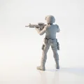 Mô hình Nữ chiến binh Tác chiến 3D in ấn chất lượng cao - Thumbnail 4