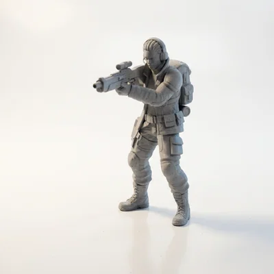 Mô hình Người lính Chiến thuật: Tượng 3D Quân sự Sưu tầm
