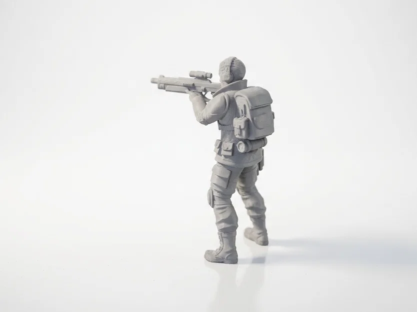 Mô hình Người lính Chiến thuật: Tượng 3D Quân sự Sưu tầm - Image 4