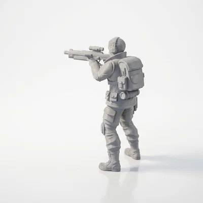 Mô hình Người lính Chiến thuật: Tượng 3D Quân sự Sưu tầm