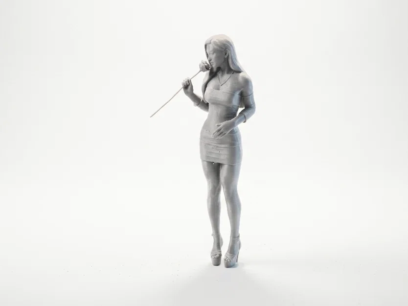 Mô hình 3D Nữ ca sĩ sang trọng - Tượng nghệ thuật in 3D - Image 1