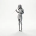 Mô hình 3D Nữ ca sĩ sang trọng - Tượng nghệ thuật in 3D - Thumbnail 1
