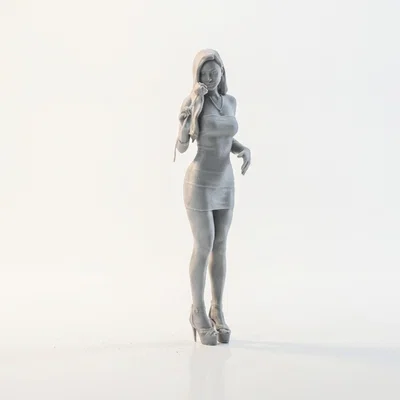 Mô hình 3D Nữ ca sĩ sang trọng - Tượng nghệ thuật in 3D
