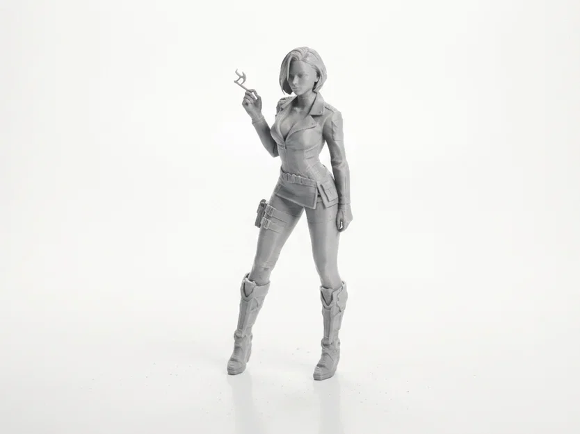 Mô hình tượng nữ quý cô hút thuốc 3D - Lady Smoking Cigarette - Image 1