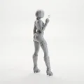Mô hình tượng nữ quý cô hút thuốc 3D - Lady Smoking Cigarette - Thumbnail 3