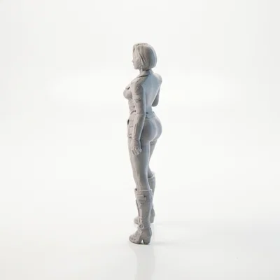 Mô hình tượng nữ quý cô hút thuốc 3D - Lady Smoking Cigarette