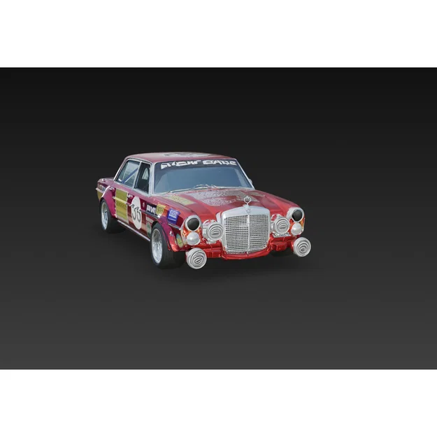 Mô hình 3D Mercedes 300 SEL 6.8 AMG Red Pig - Tinh hoa xe đua cổ - Image 1