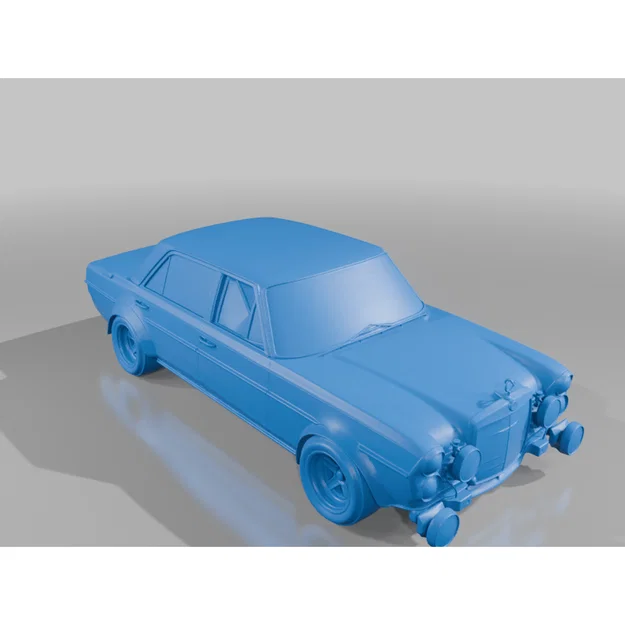 Mô hình 3D Mercedes 300 SEL 6.8 AMG Red Pig - Tinh hoa xe đua cổ - Image 2