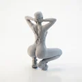 Tượng Nữ Giới Tư Thế Ngồi Xổm - Mẫu In 3D Độc Đáo - Thumbnail 1