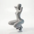 Tượng Nữ Giới Tư Thế Ngồi Xổm - Mẫu In 3D Độc Đáo - Thumbnail 3