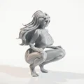 Mô hình tượng nữ ngồi xổm 3D Printable (Lady Squatting) - Thumbnail 2