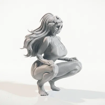 Mô hình tượng nữ ngồi xổm 3D Printable (Lady Squatting)