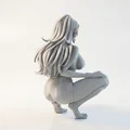 Mô hình tượng nữ ngồi xổm 3D Printable (Lady Squatting) - Thumbnail 3