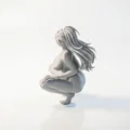 Mô hình tượng nữ ngồi xổm 3D Printable (Lady Squatting) - Thumbnail 4
