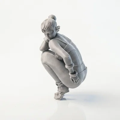 Mô hình tượng nữ ngồi xổm - File 3D in ấn
