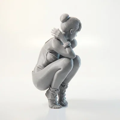 Mô hình tượng nữ ngồi xổm - File 3D in ấn