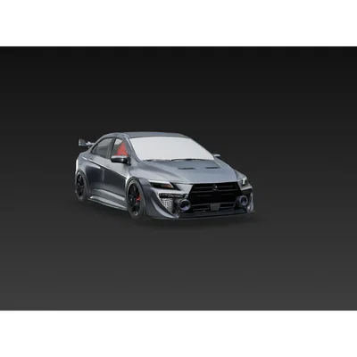 Mô hình 3D Mitsubishi Lancer Evolution XI Concept cho người đam mê