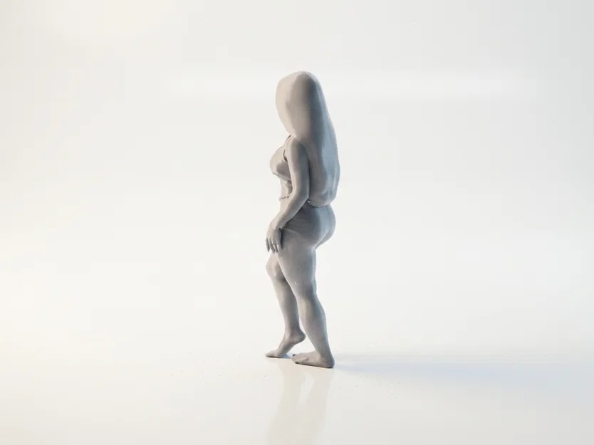 Mô hình tượng nữ điêu khắc vải rủ 3D (Female Figure Draped Cloth Statue) - Image 4