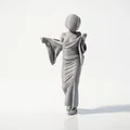 Mô hình tượng nữ nhân đang thay đồ - File in 3D nghệ thuật - Thumbnail 3