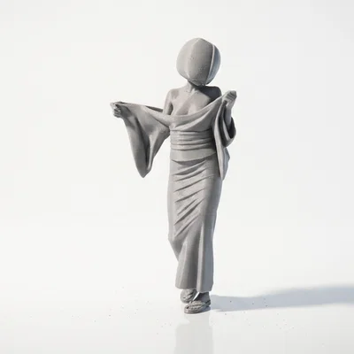 Mô hình tượng nữ nhân đang thay đồ - File in 3D nghệ thuật