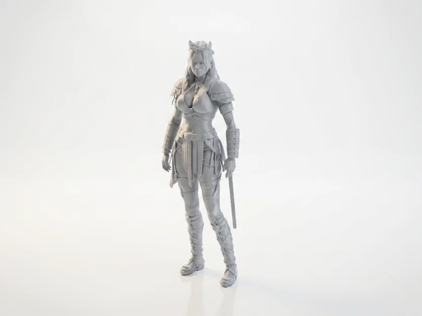 Mô Hình 3D Nữ Chiến Binh Fantasy - Lady Warrior Fantasy Figurine - Image 1